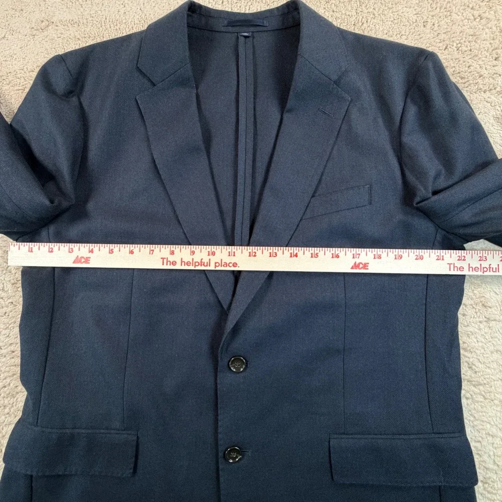 J.Crew Mens 44R Ludlow Blazer Navy Blue Moon England Wool Cotton BH230